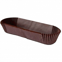 Тарталетки бумажные овальные коричневые, 28 x 78 x 24,5 мм, 1000 шт