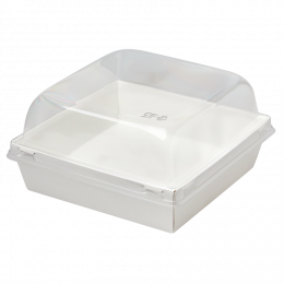 Коробка белая с купольной крышкой SMART PACK 900 145 х 145 х 95  мм