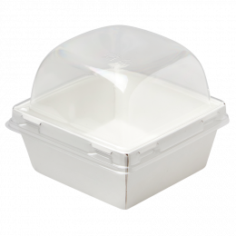 Коробка белая с купольной крышкой SMART PACK 300 85 х 85 х 95 мм