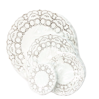 Ажурная салфетка, круглая D=20 см, 250 шт (1/16)