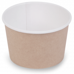 Контейнер круглый, OSQ Round Bowl 400 мл, крафт, БЕЗ КРЫШКИ (1/450)